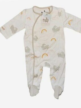 NWTS Bunnies by the Bay Cream Rainbow little sunshine footie sleeper, sz 0-3 m